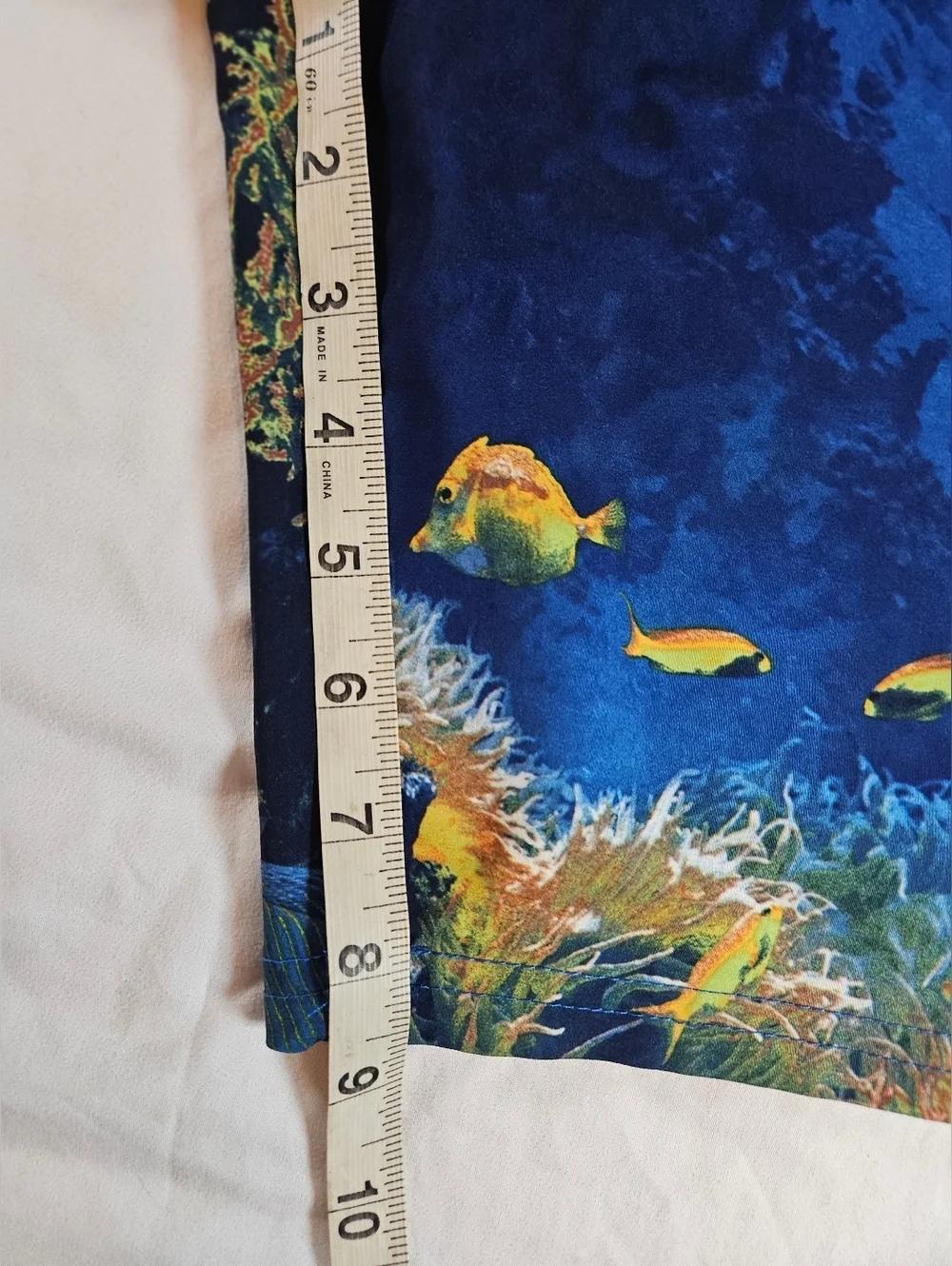 Wonder Nation Boys Shark Ocean Scene Drawstring Waist Swim Trunks Size XL 14/16